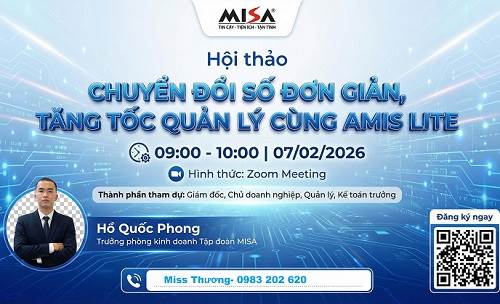 CHUYỂN ĐỔI SỐ ĐƠN GIẢN- TĂNG TỐC QUẢN LÝ CÙNG AMIS LITE