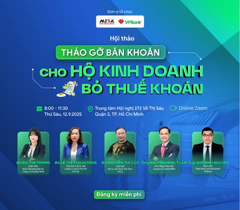 [Online & Offline TP.HCM] THÁO GỠ BĂN KHOĂN CHO HỘ KINH DOANH BỎ THUẾ KHOÁN