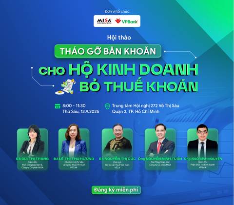 [Offline TP.HCM] THÁO GỠ BĂN KHOĂN CHO HỘ KINH DOANH BỎ THUẾ KHOÁN