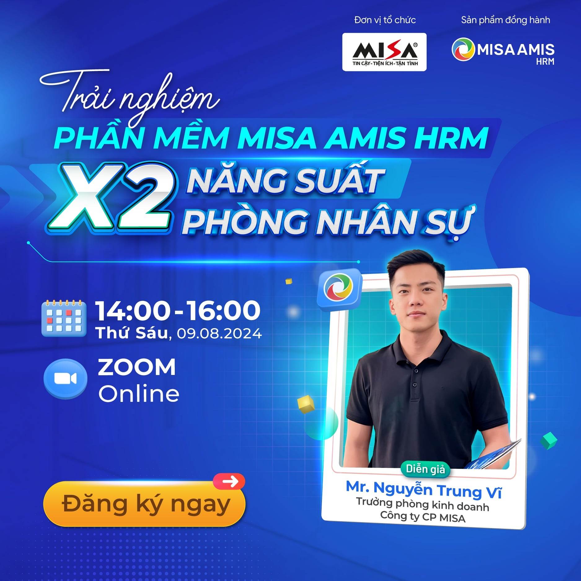 TRẢI NGHIỆM PHẦN MỀM MISA AMIS HRM: x2 NĂNG SUẤT PHÒNG NHÂN SỰ