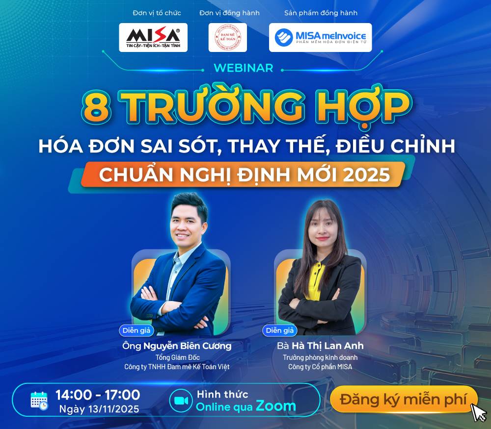 8 TRƯỜNG HỢP HÓA ĐƠN SAI SÓT, THAY THẾ, ĐIỀU CHỈNH CHUẨN NGHỊ ĐỊNH MỚI 2025