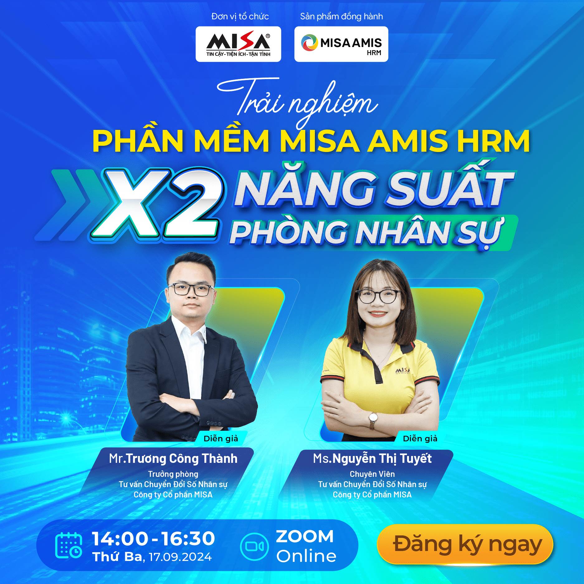 TRẢI NGHIỆM PHẦN MỀM MISA AMIS HRM: x2 NĂNG SUẤT PHÒNG NHÂN SỰ