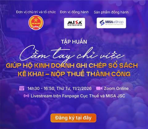 Tập huấn “cầm tay chỉ việc” giúp hộ kinh doanh ghi chép sổ sách - kê khai - nộp thuế thành công