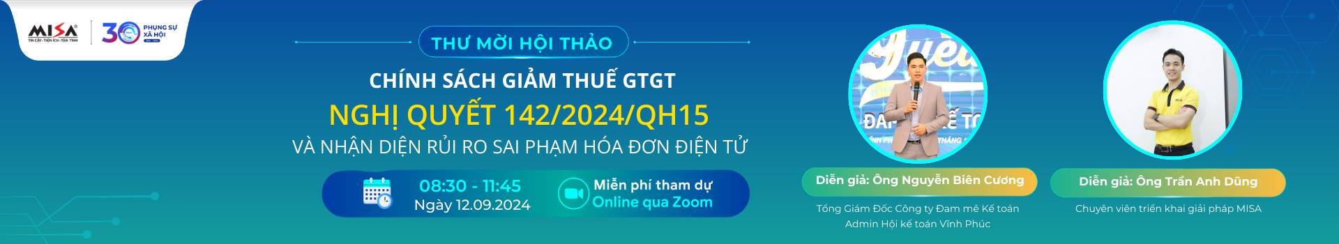 Lớp Chuyên Đề: Chính sách giảm thuế GTGT theo nghị quyết 142/2024/QH15 và nhận diện rủi ro sai phạm hóa đơn điện tử