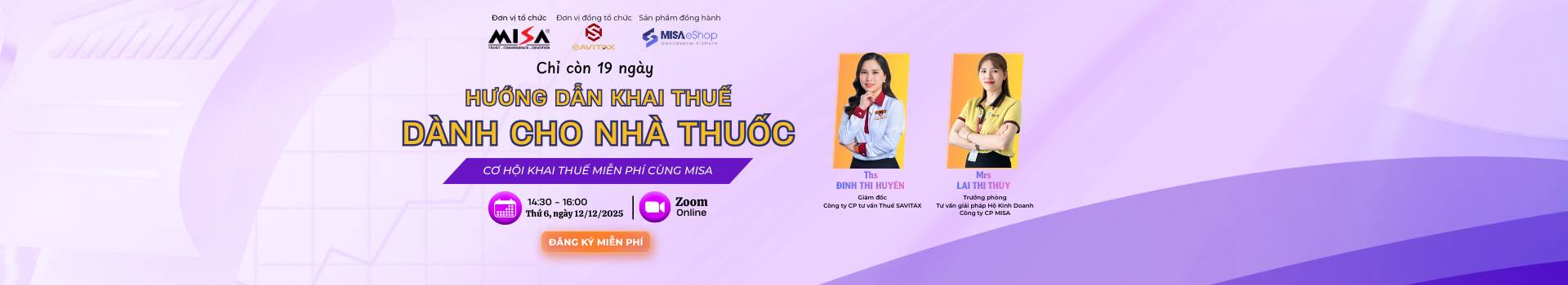 [Online Zoom] Chỉ còn 19 ngày : HƯỚNG DẪN KHAI THUẾ CHO NHÀ THUỐC