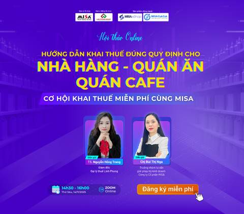 [Online Zoom] HƯỚNG DẪN KHAI THUẾ ĐÚNG QUY ĐỊNH PHÁP LUẬT CHO NHÀ HÀNG - QUÁN ĂN - QUÁN CAFE 