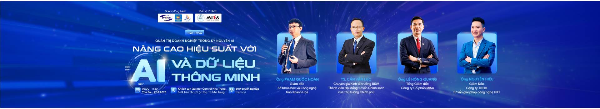[Offline KHÁNH HÒA] QUẢN TRỊ DOANH NGHIỆP TRONG KỶ NGUYÊN AI:  NÂNG CAO HIỆU SUẤT VỚI AI VÀ DỮ LIỆU THÔNG MINH
