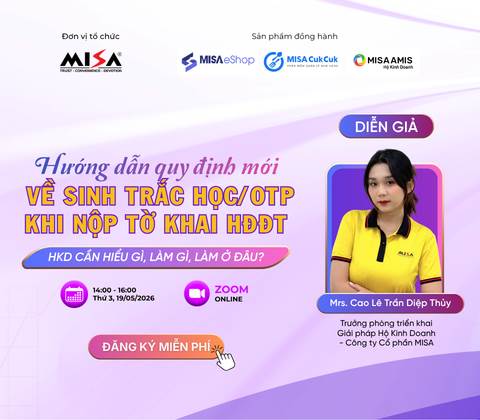 Hướng dẫn quy định mới về sinh trắc học/OTP khi nộp tờ khai HĐĐT: HKD cần hiểu gì, làm gì, làm ở đâu?