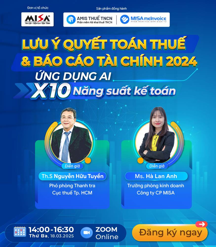 LƯU Ý QUYẾT TOÁN THUẾ & BÁO CÁO TÀI CHÍNH CHO DOANH NGHIỆP 2025 - ỨNG DỤNG AI X10 NĂNG SUẤT KẾ TOÁN