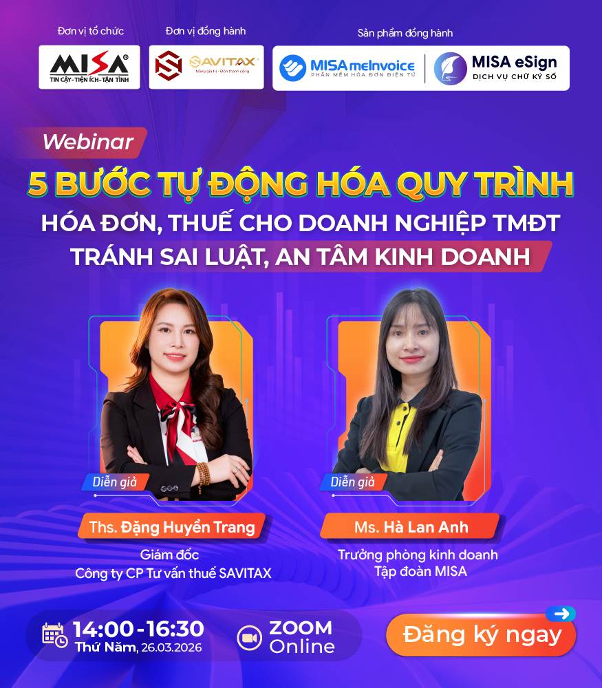 5 BƯỚC TỰ ĐỘNG HÓA QUY TRÌNH HÓA ĐƠN, THUẾ CHO DN TMĐT - TRÁNH SAI LUẬT, AN TÂM KINH DOANH