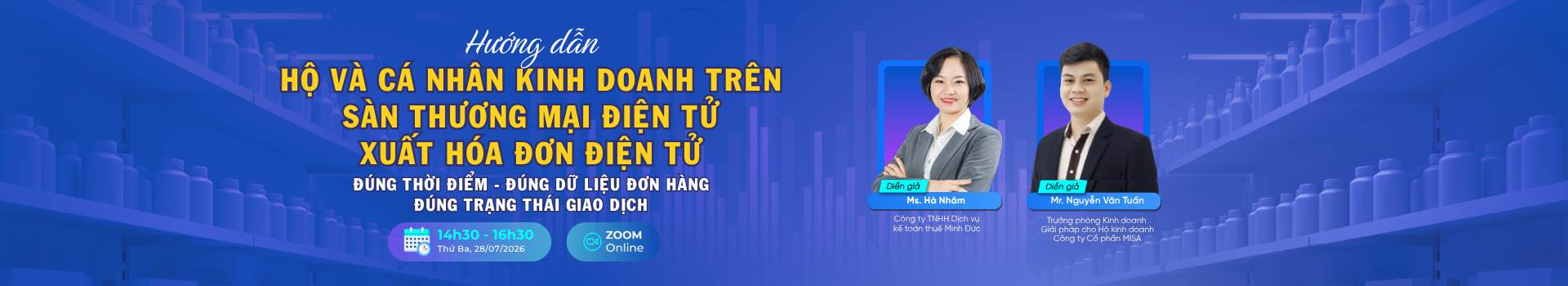 Hướng dẫn hộ và cá nhân kinh doanh trên sàn TMĐT xuất hóa đơn điện tử đúng thời điểm, đúng dữ liệu đơn hàng, đúng trạng thái giao dịch