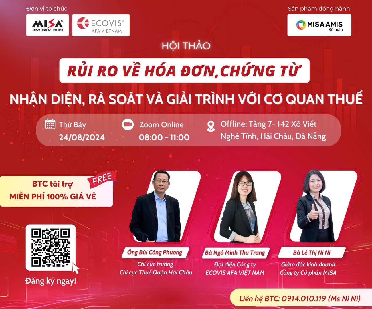 HỘI THẢO CHUYÊN ĐỀ: "QUẢN LÝ RỦI RO VỀ HÓA ĐƠN, CHỨNG TỪ: NHẬN DIỆN, RÀ SOÁT VÀ GIẢI TRÌNH VỚI CƠ QUAN THUẾ"