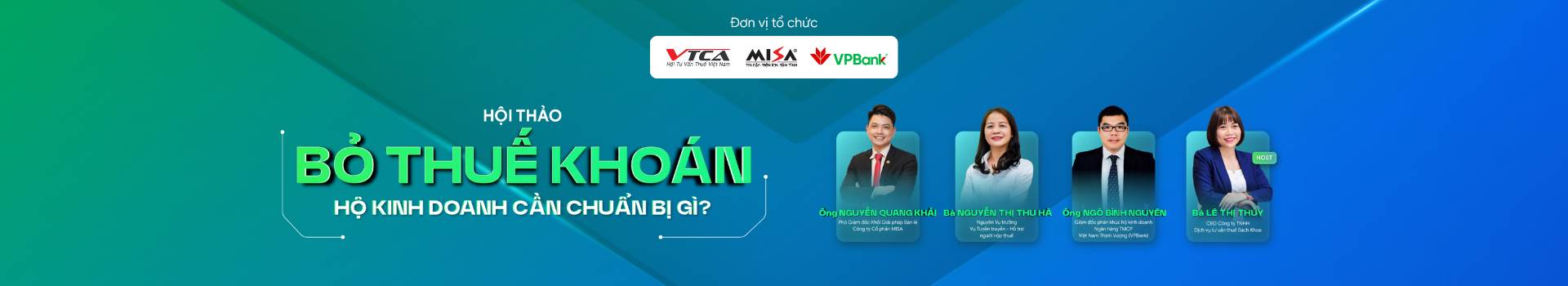 [Online & Offline HÀ NỘI] BỎ THUẾ KHOÁN: HỘ KINH DOANH CẦN CHUẨN BỊ GÌ?