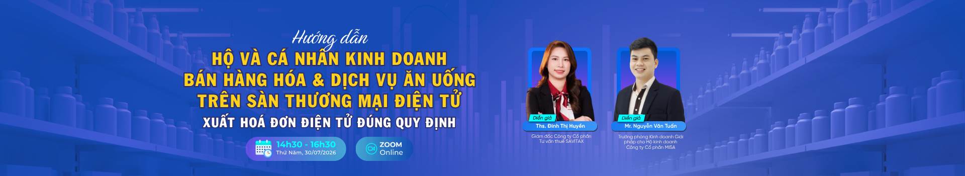 Hướng dẫn Hộ và Cá nhân kinh doanh bán hàng hóa & dịch vụ ăn uống trên sàn TMĐT xuất hoá đơn điện tử đúng quy định