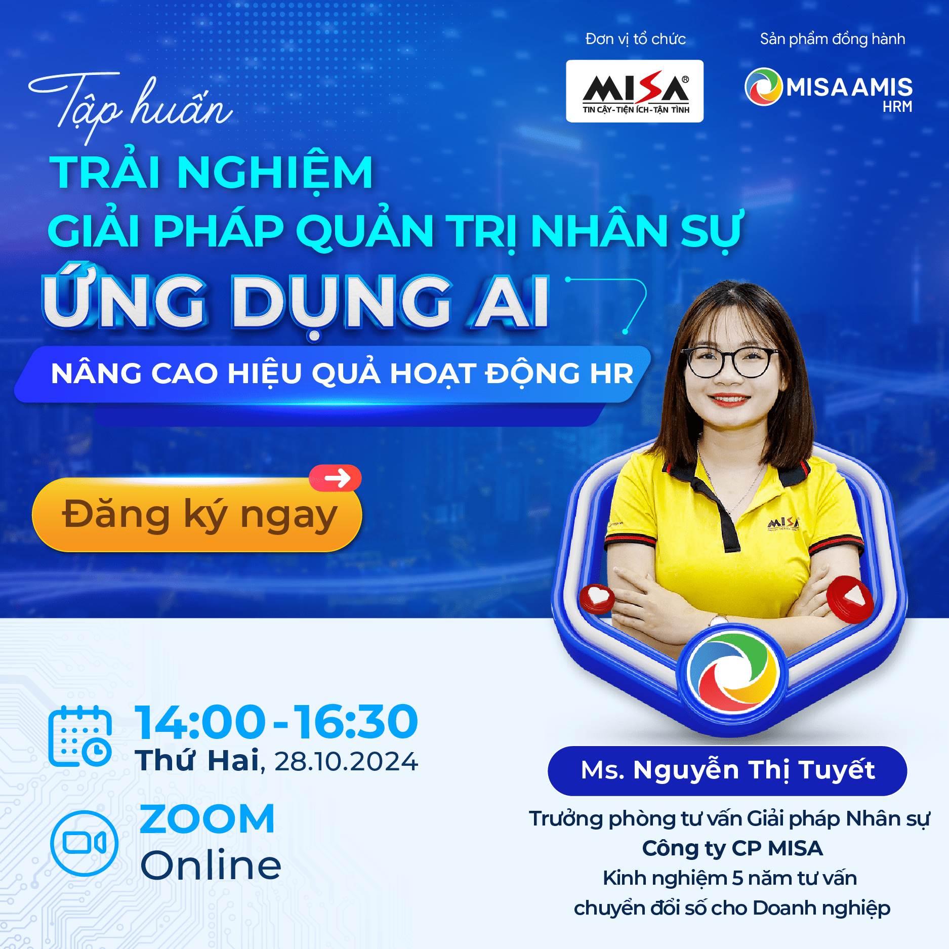 TRẢI NGHIỆM GIẢI PHÁP QUẢN TRỊ NHÂN SỰ - ỨNG DỤNG AI NÂNG CAO HIỆU QUẢ HOẠT ĐỘNG HR