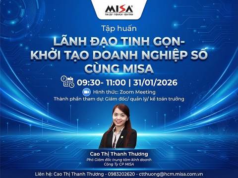 LÃNH ĐẠO TINH GỌN- KHỞI TẠO CHUYỂN ĐỔI SỐ CÙNG MISA