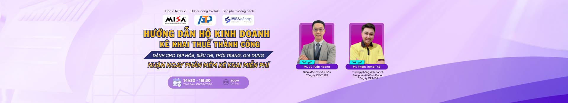 [Online Zoom] Hướng dẫn hộ kinh doanh   kê khai thuế thành công dành cho tạp hóa, siêu thị, thời trang, gia dụng