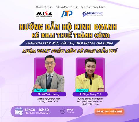 [Online Zoom] Hướng dẫn hộ kinh doanh   kê khai thuế thành công dành cho tạp hóa, siêu thị, thời trang, gia dụng